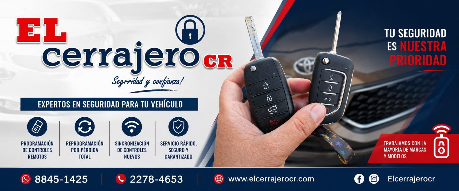 El Cerrajero CR - expertos en seguridad para tu vehículo